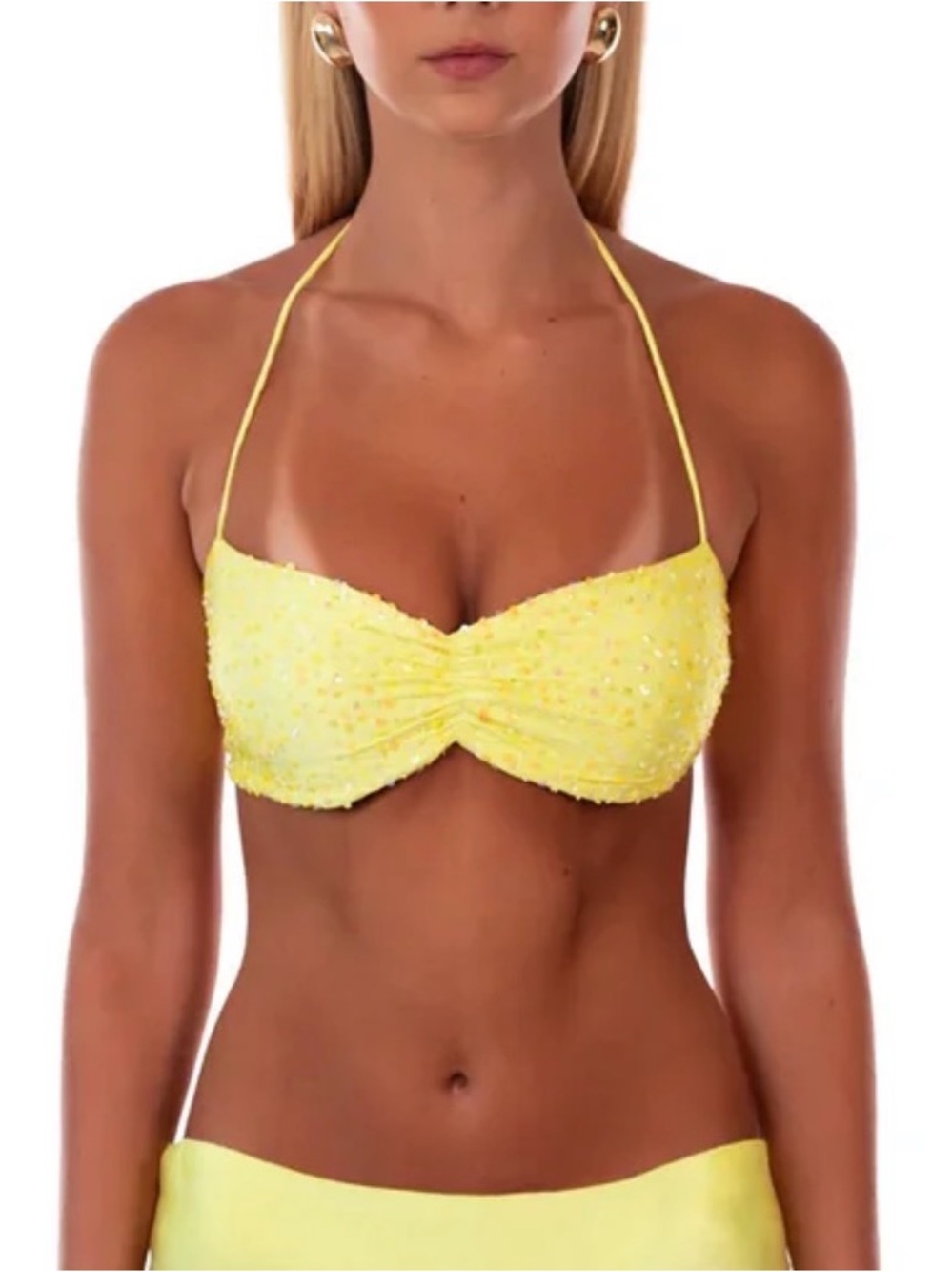 NWT I Am Delilah Sequin Bandeau Crop Top